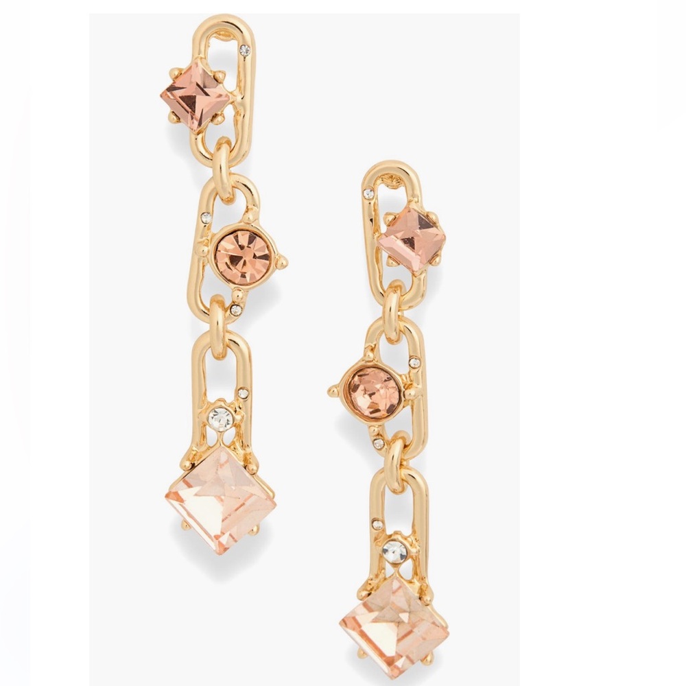 + VINCE CAMUTO + Crystal Paper Clip Drop Earrings